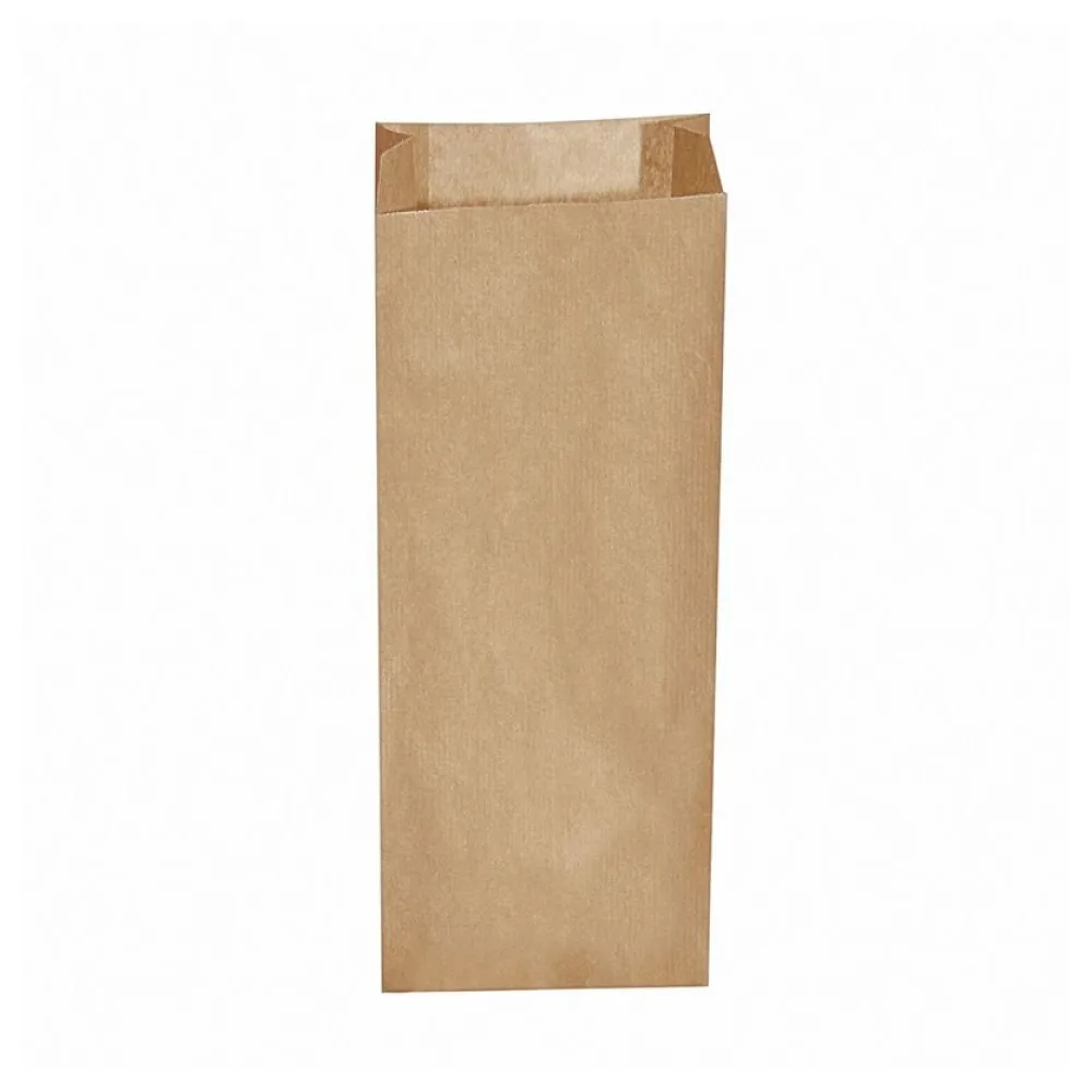 Papierfaltenbeutel Papiertüten braun 15+7 x 42 cm für ca. 3 kg Inhalt, 500 Stk. – Bild 2