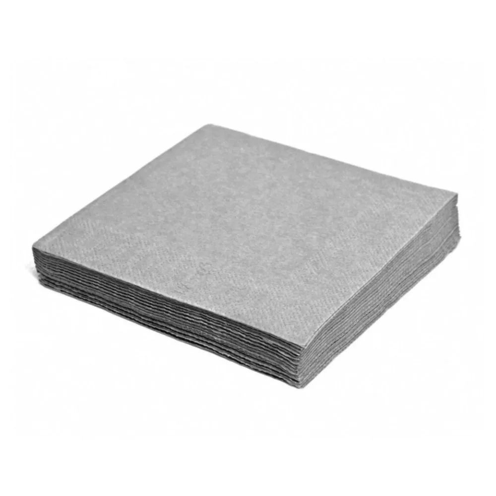 Servietten 33 x 33 cm 1/4 -Falz, 2-lagig grau, 250 Stk. – Bild 2