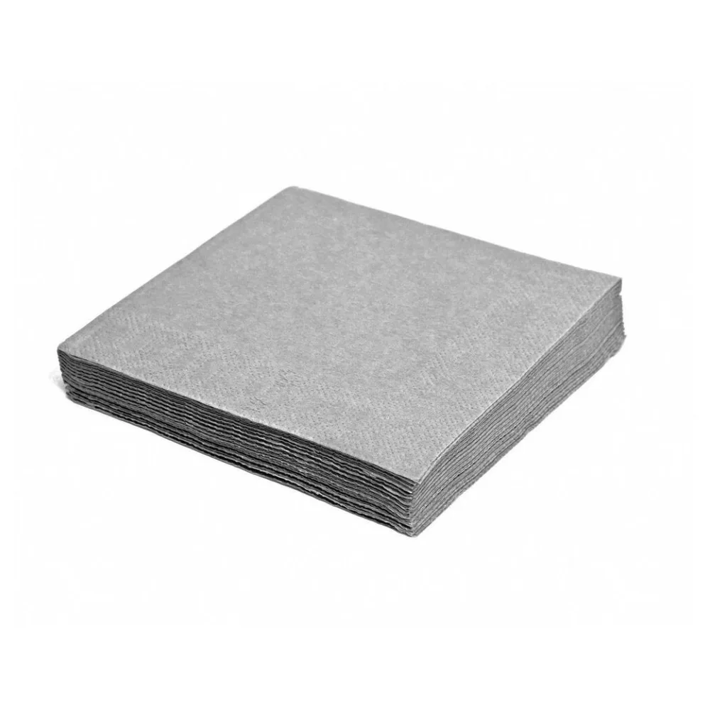 Servietten 33 x 33 cm 1/4-Falz 3-lagig grau, 20 Stk. – Bild 2