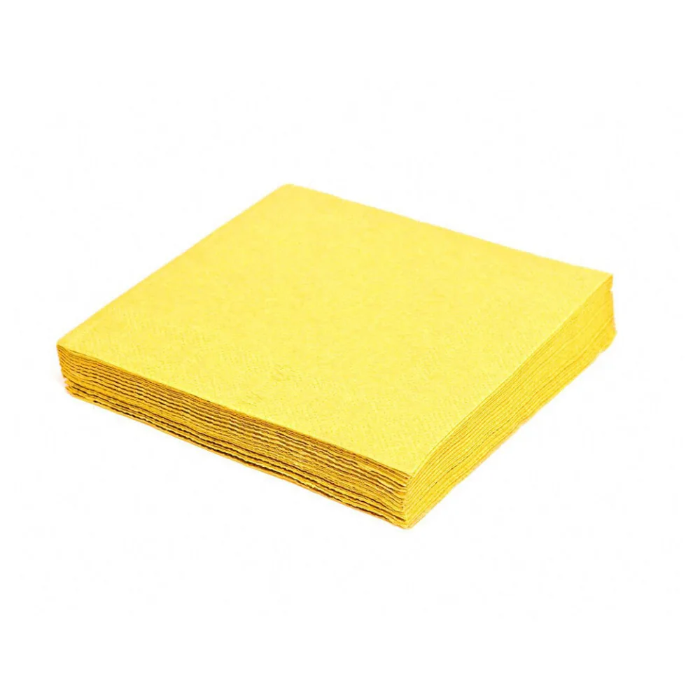 Servietten 33 x 33 cm 1/4-Falz 3-lagig gelb, 20 Stk. – Bild 2