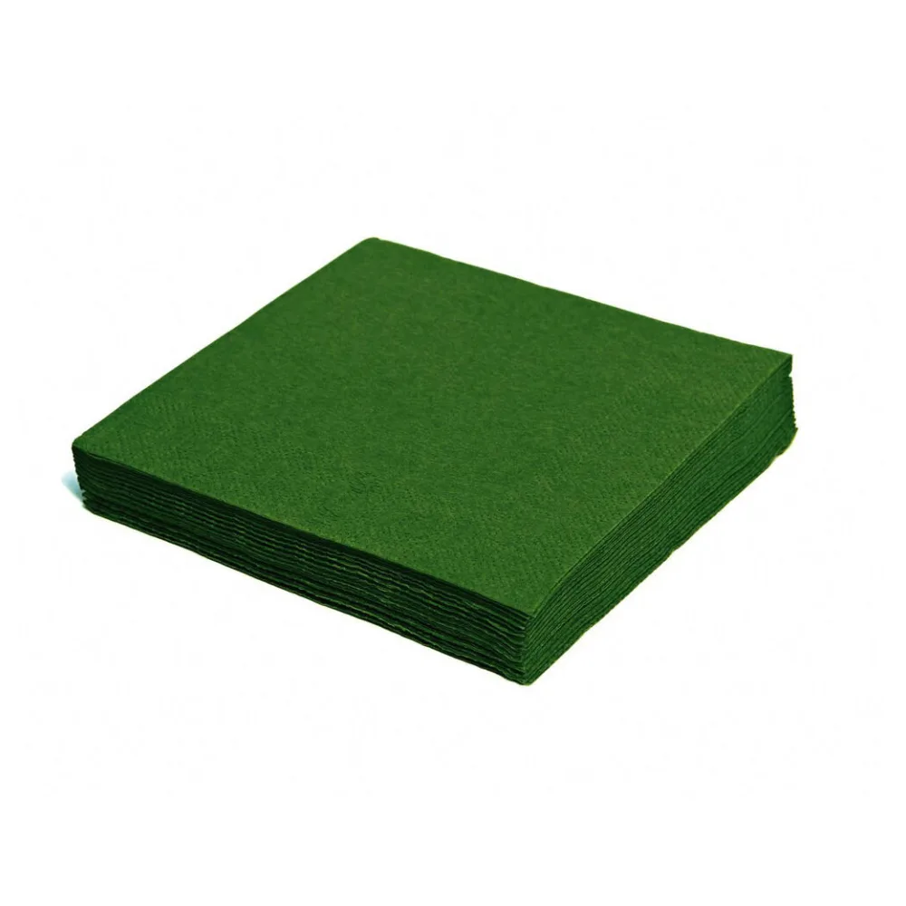 Servietten 33 x 33 cm 1/4-Falz 3-lagig dunkelgrün, 20 Stk. – Bild 2