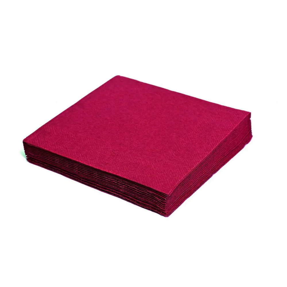 Servietten 33 x 33 cm 1/4-Falz 3-lagig bordeaux, 20 Stk. – Bild 2