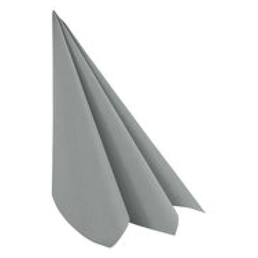 Servietten Airlaid 40x40cm 1/4 -Falz stoffähnlich hochwertig grau, 50 Stk.