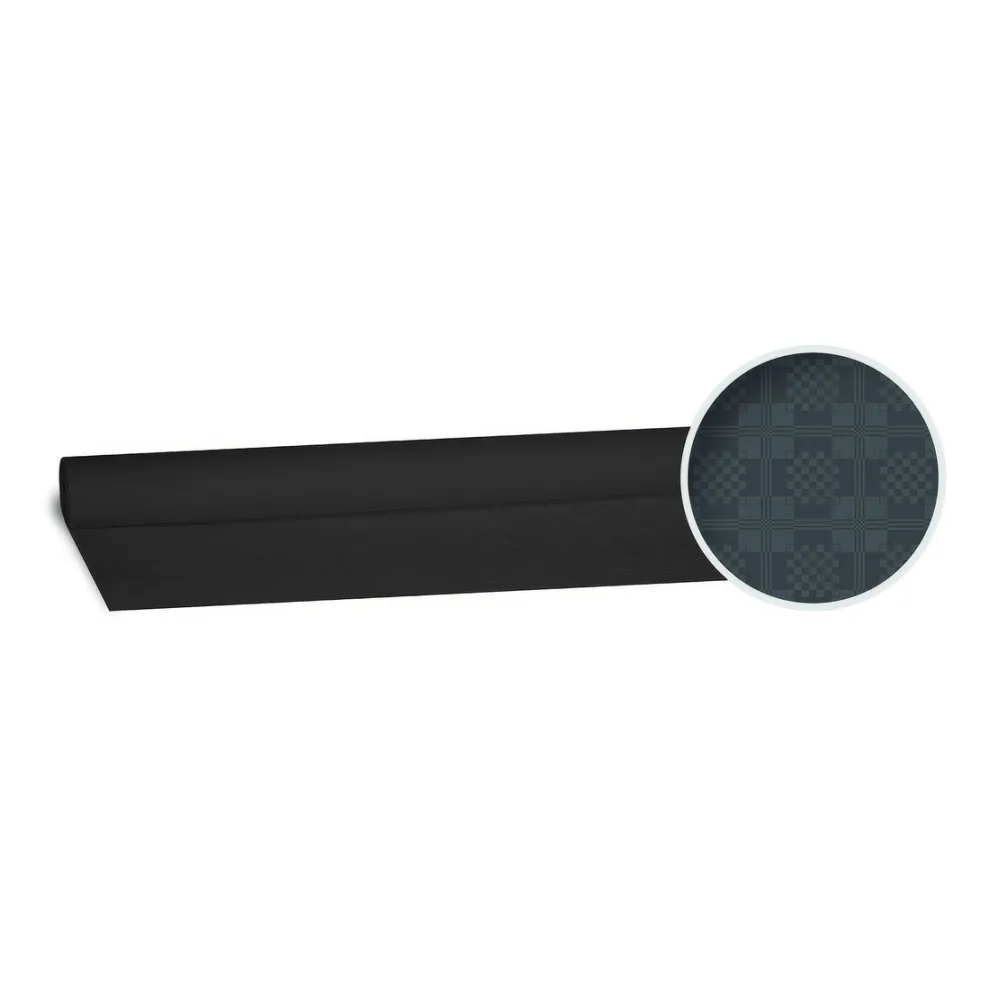 Damasttischdecke Tischtuch aus Papier, gerollt 1,20m x 8m, schwarz – Bild 2