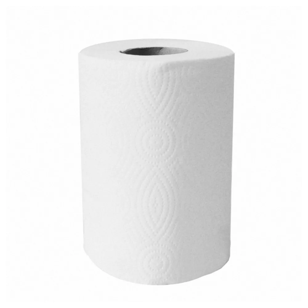 Putztuchrolle perforiert 100% Zellstoff 2-lagig O 13,5 x 19cm x 50m weiß, 6 Stk.