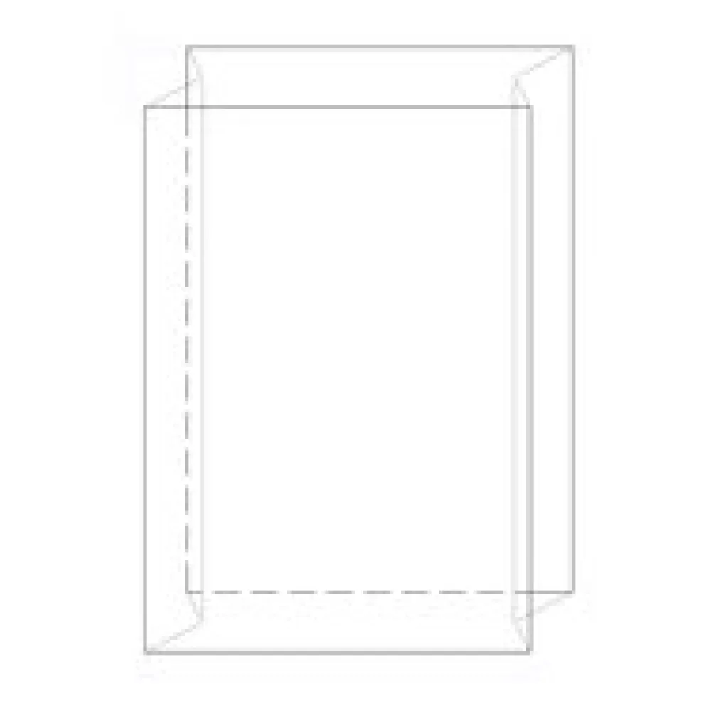 Seitenfaltensack 700+600x1500mm (500 Liter) LDPE transparent trüb, 50 my