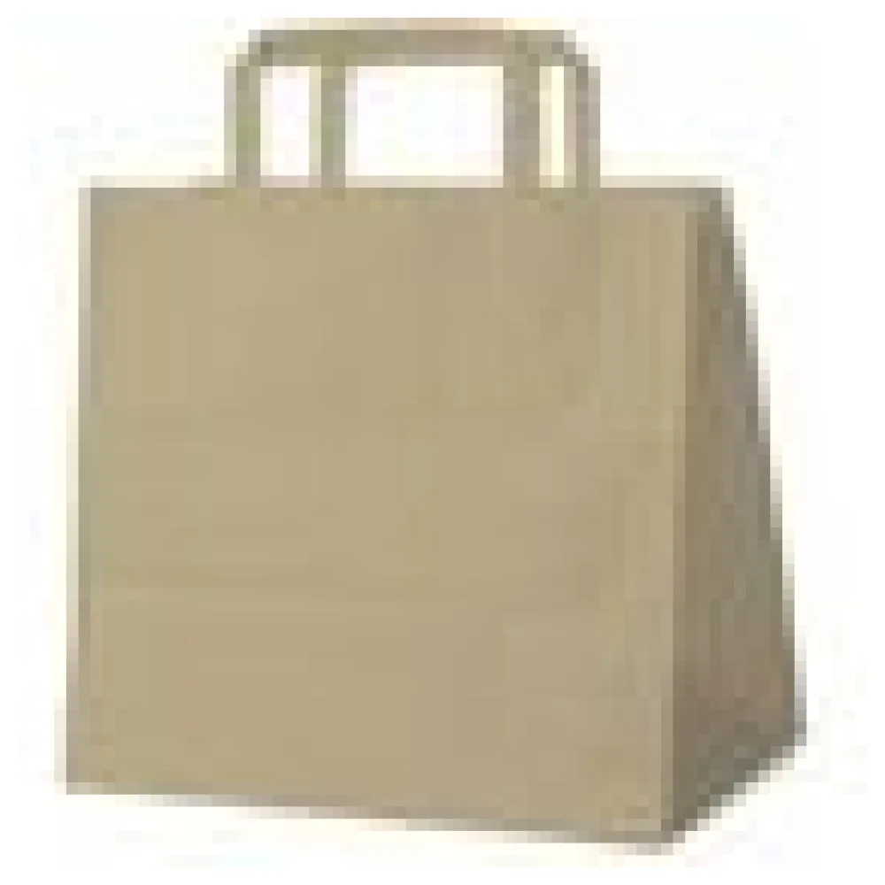 Papiertragetaschen 25 x 26 x 17 cm mit EAN-Code braun, 250 Stk. – Bild 4