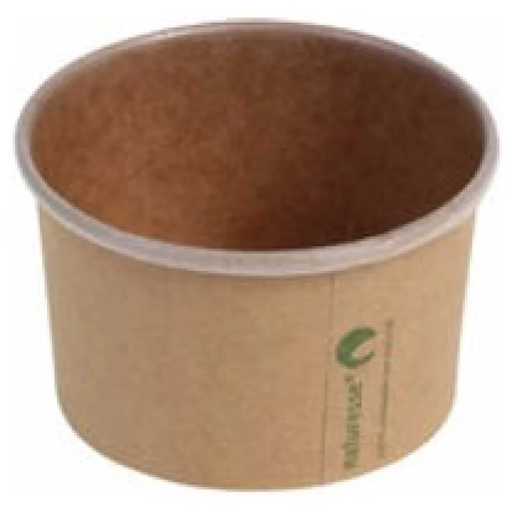 Eisbecher Pappbecher Kraft mit Biobeschichtung 120 ml O 75mm braun, 50 Stk. – Bild 3