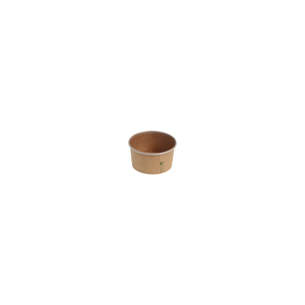 Eisbecher Pappbecher Kraft mit Biobeschichtung 240 ml O 96mm braun, 50 Stk.