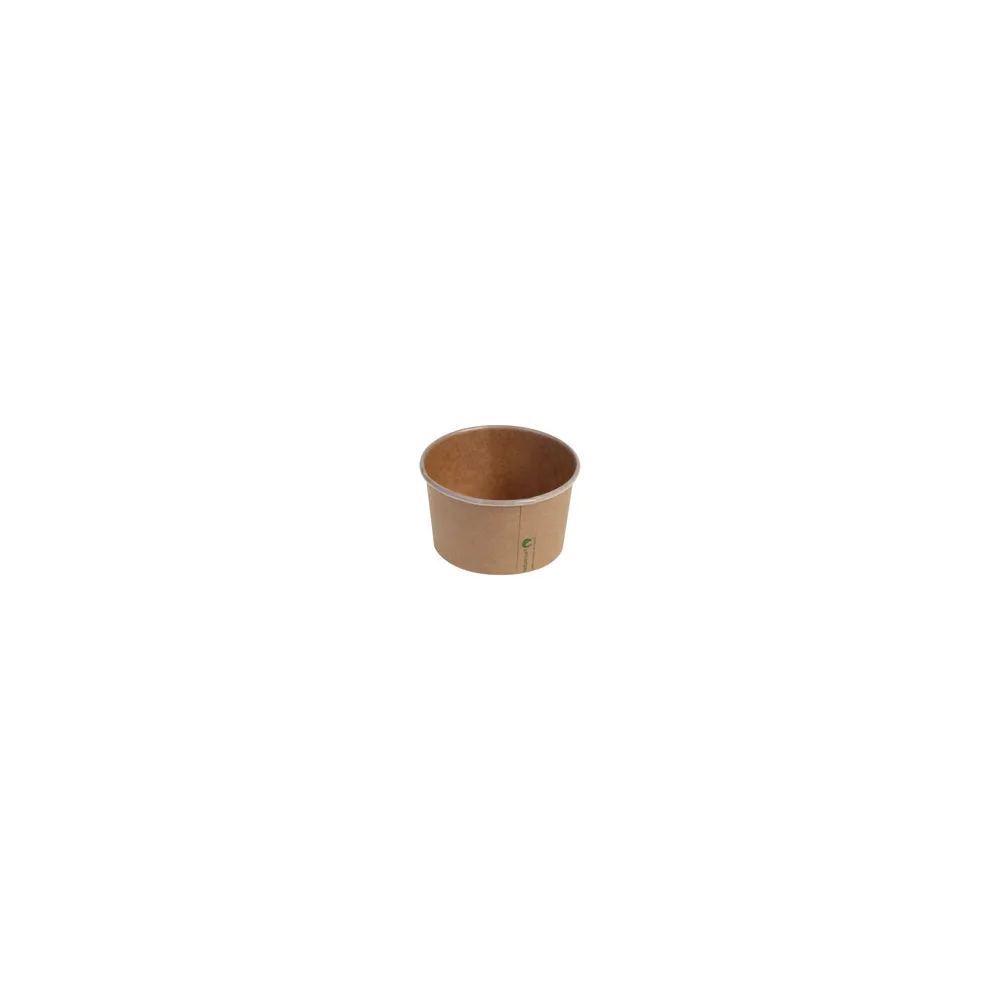 Eisbecher Pappbecher Kraft mit Biobeschichtung 360 ml O 105mm braun, 50 Stk.
