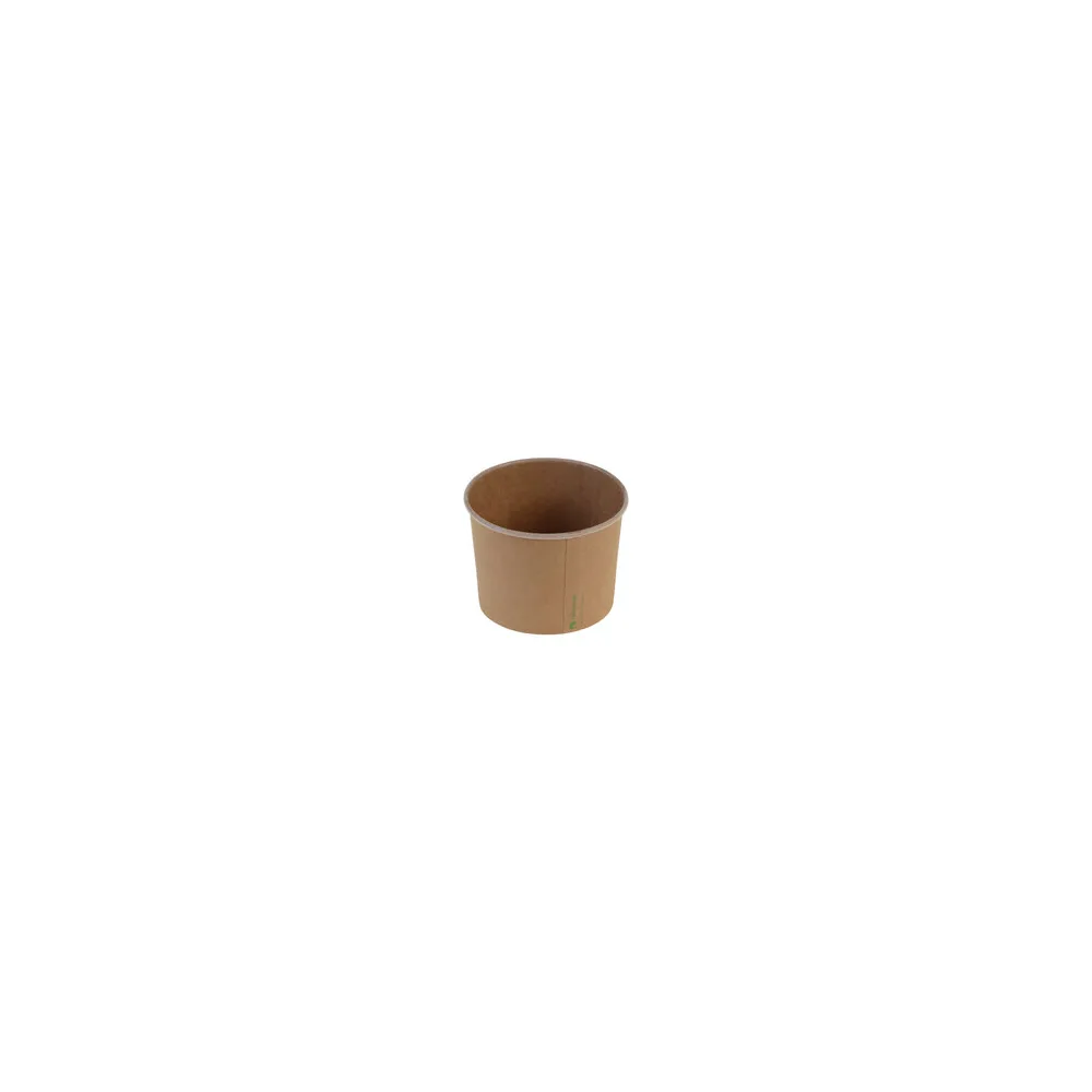 Eisbecher Pappbecher Kraft mit Biobeschichtung 480 ml O 105mm braun, 50 Stk.