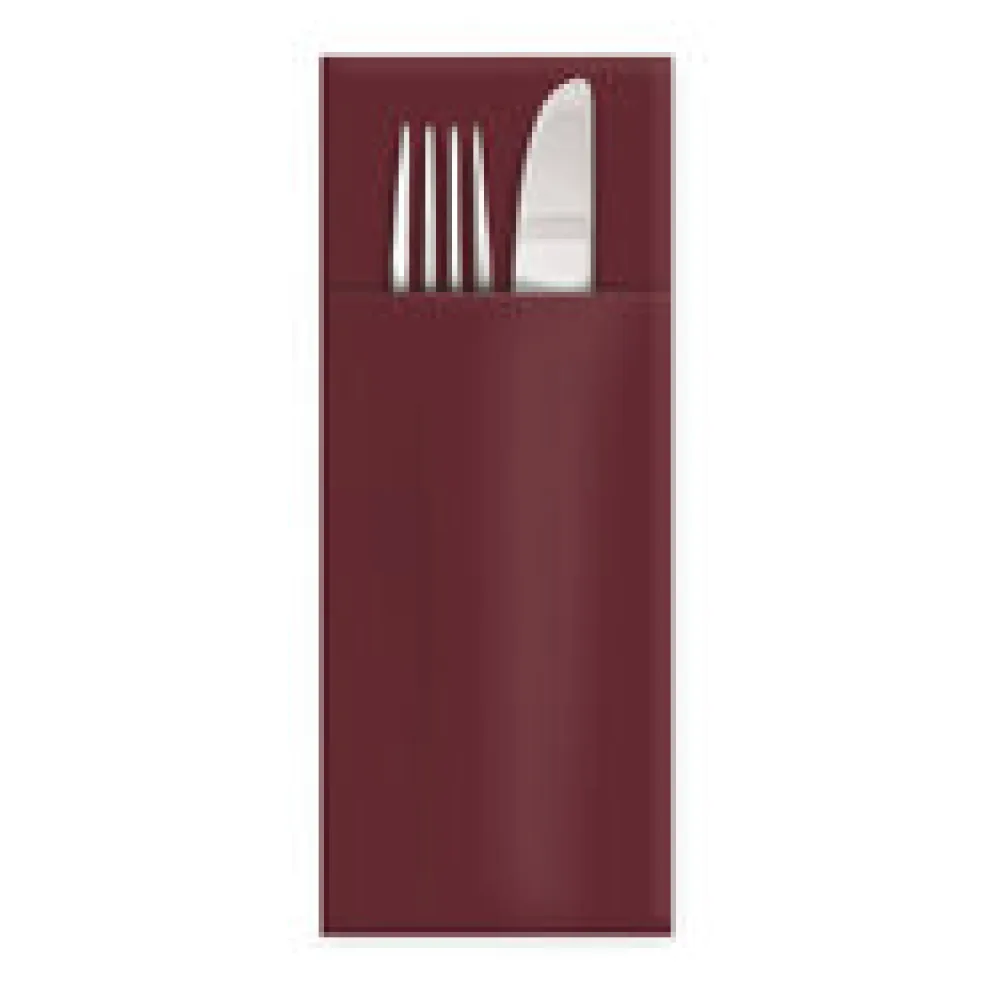 Servietten Bestecktaschen Premium 32 x 40 cm Airlaid bordeaux, 50 Stk.