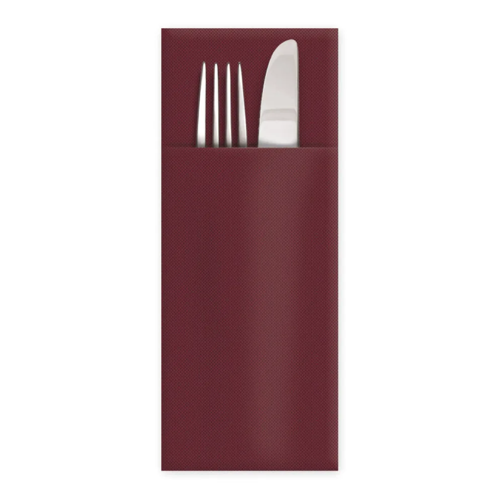 Servietten Bestecktaschen Premium 32 x 40 cm Airlaid bordeaux, 50 Stk. – Bild 2
