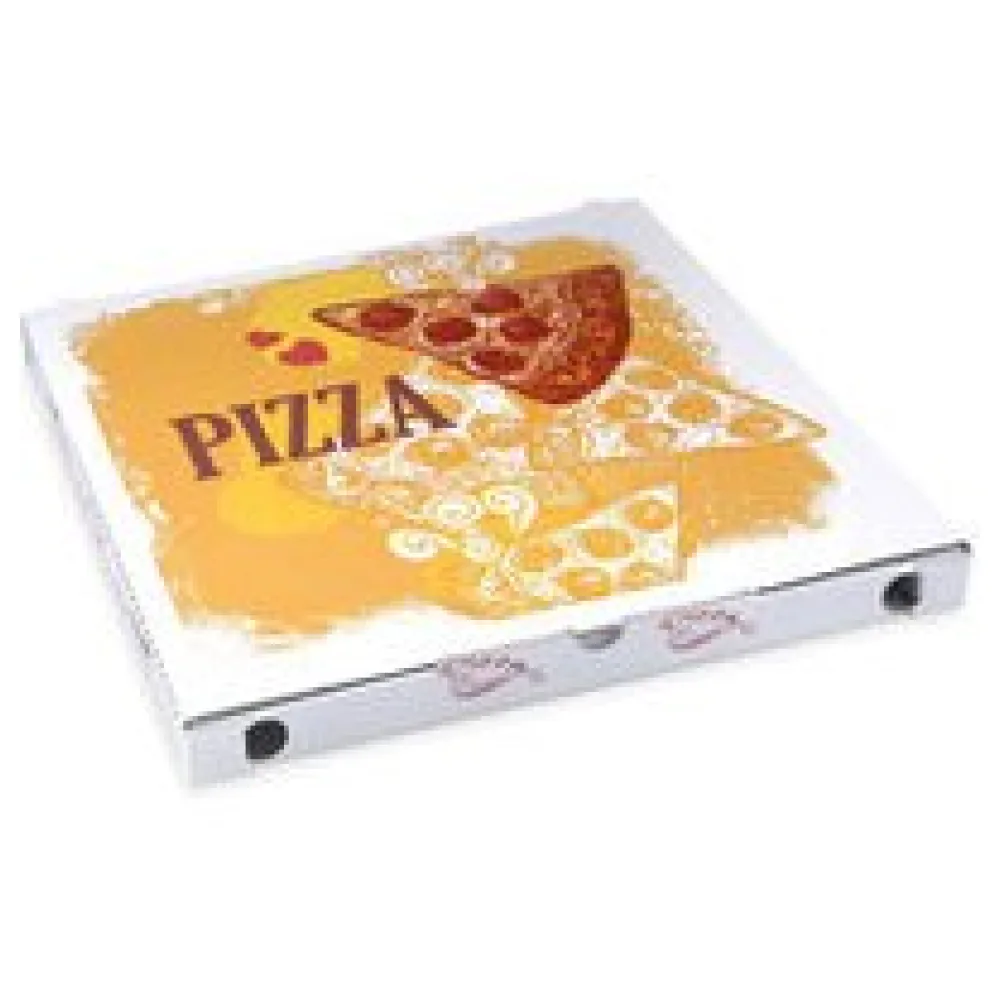 Pizzakarton aus Mikrowellpappe mit neutralem Motiv, 34 x 34 x 3 cm, 100 Stk. – Bild 3