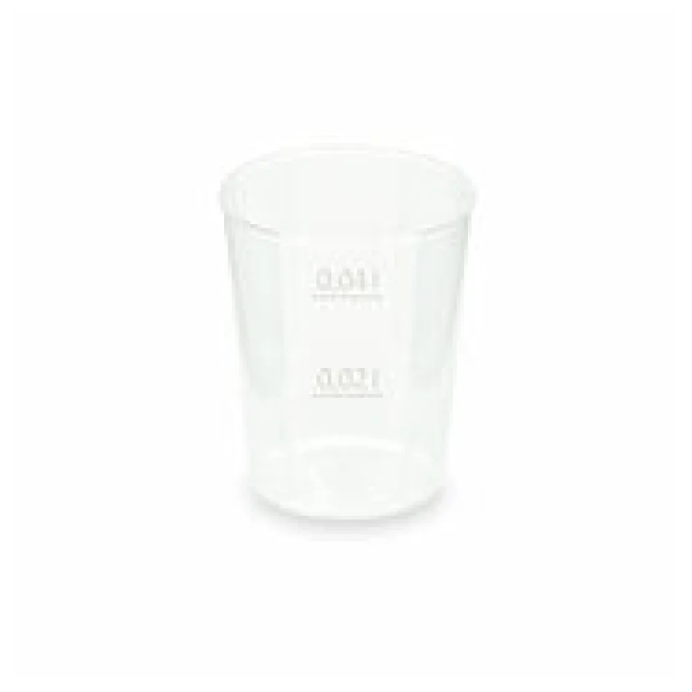 Mehrwegbecher Pfandbecher Shotglas Schnaps PP Eichstriche 2 cl 4 cl, 50 Stk.