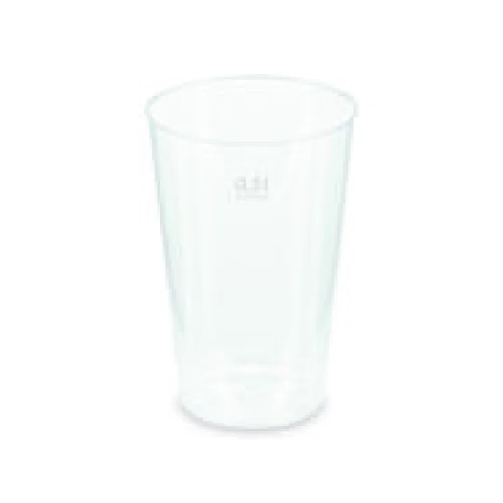 Mehrwegbecher Pfandbecher transparent PP Eichstrich 0,3 l O 7,9 cm, 25 Stk.