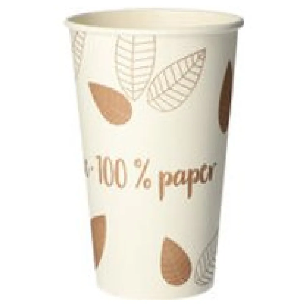 BIO Heißgetränke Trinkbecher Coffee to Go unbeschichtet braun 400ml, 50 Stk. – Bild 3