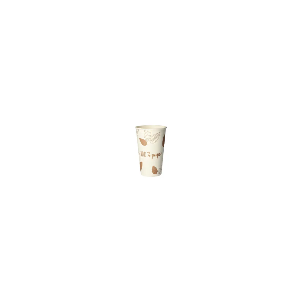 BIO Heißgetränke Trinkbecher Coffee to Go unbeschichtet braun 400ml, 50 Stk.