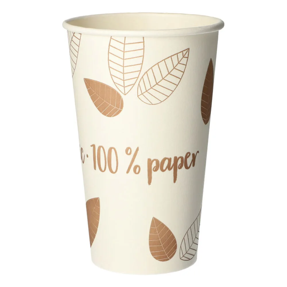 BIO Heißgetränke Trinkbecher Coffee to Go unbeschichtet braun 400ml, 50 Stk. – Bild 2