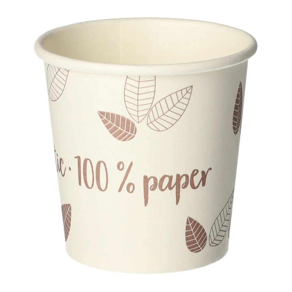 BIO Heißgetränke Trinkbecher Coffee to Go unbeschichtet weiß lila 100ml, 80 Stk. – Bild 2