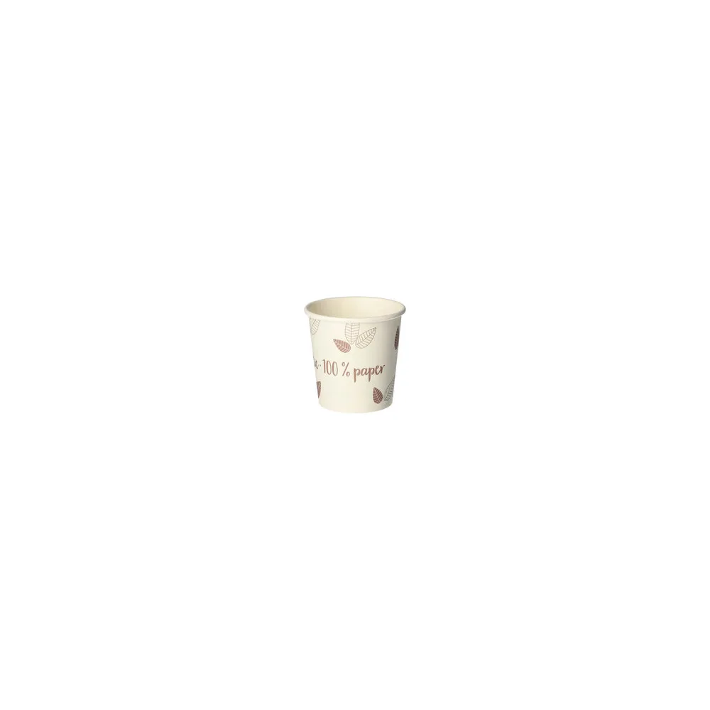 BIO Heißgetränke Trinkbecher Coffee to Go unbeschichtet weiß lila 100ml, 80 Stk.