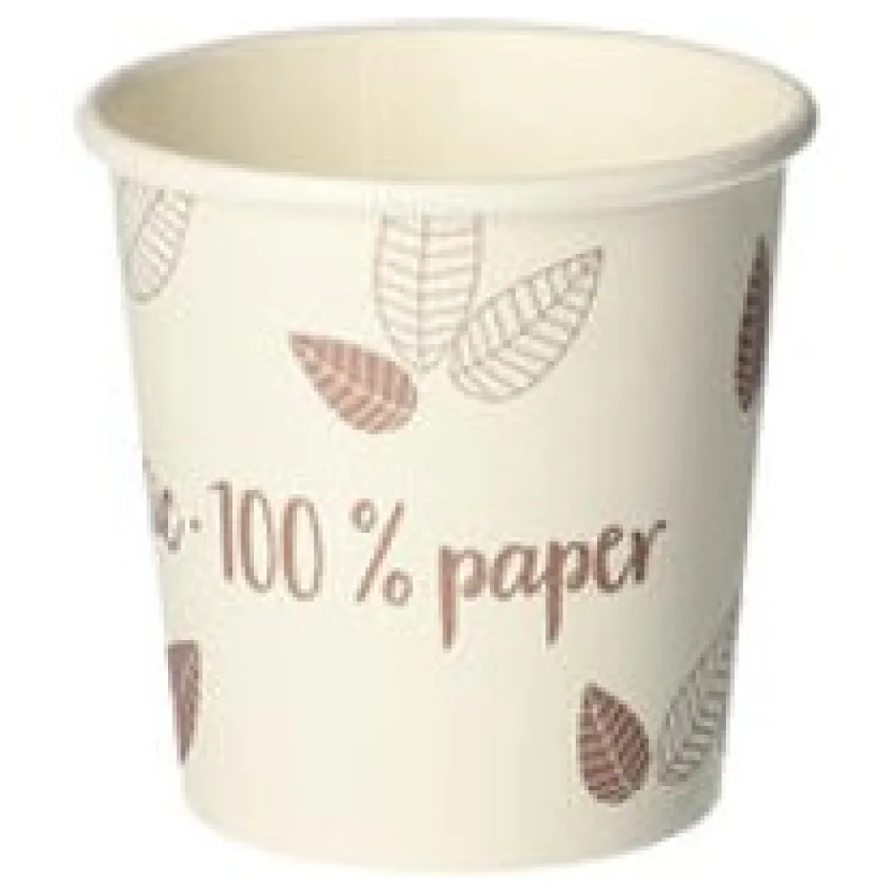 BIO Heißgetränke Trinkbecher Coffee to Go unbeschichtet weiß lila 100ml, 80 Stk. – Bild 3