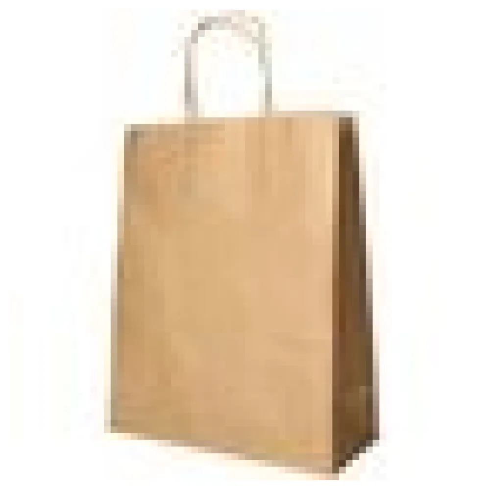 Papiertragetaschen mit Papierkordel Kordeltasche 28 x 22 x 10 cm braun, 25 Stk. – Bild 4