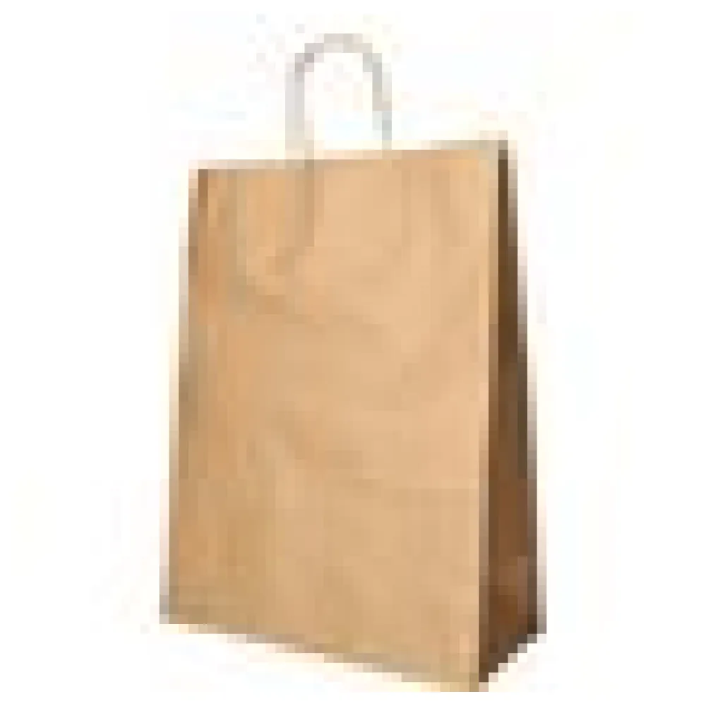 Papiertragetaschen mit Papierkordel Kordeltasche 35 x 26 x 12 cm braun, 25 Stk. – Bild 4