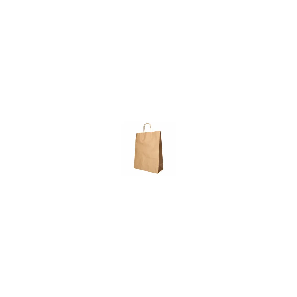 Papiertragetaschen mit Papierkordel Kordeltasche 35 x 26 x 12 cm braun, 25 Stk.