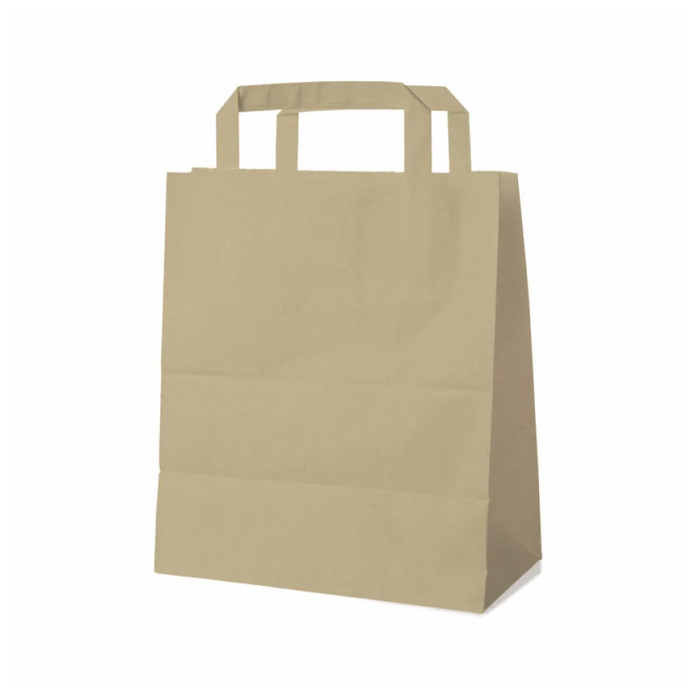 Papiertragetaschen 22 x 18 x 8 cm mit EAN-Code braun, 50 Stk. – Bild 2