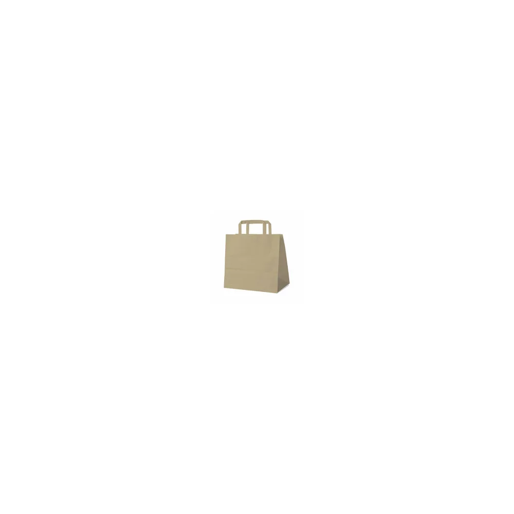 Papiertragetaschen 25 x 26 x 17 cm mit EAN-Code braun, 50 Stk.