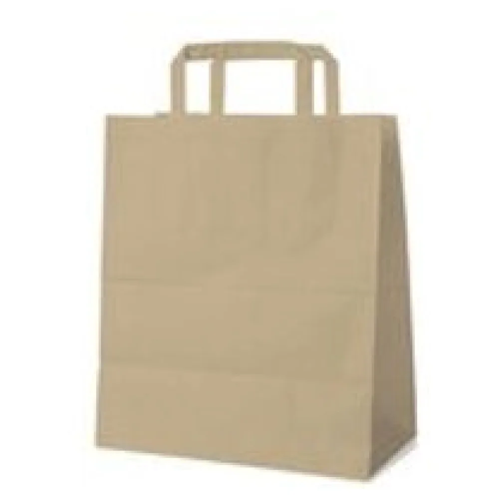 Papiertragetaschen 32 x 26 x 14 cm mit EAN-Code braun, 50 Stk. – Bild 3