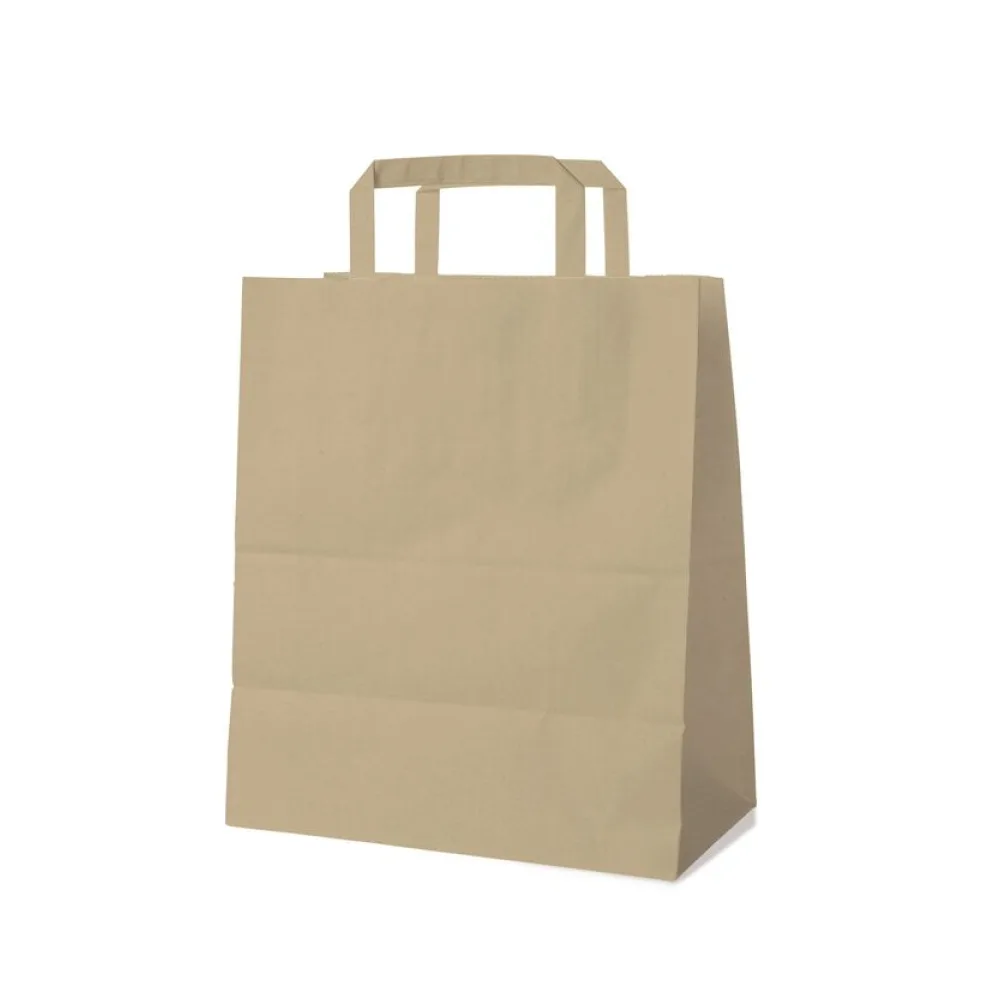 Papiertragetaschen 32 x 26 x 14 cm mit EAN-Code braun, 50 Stk. – Bild 2