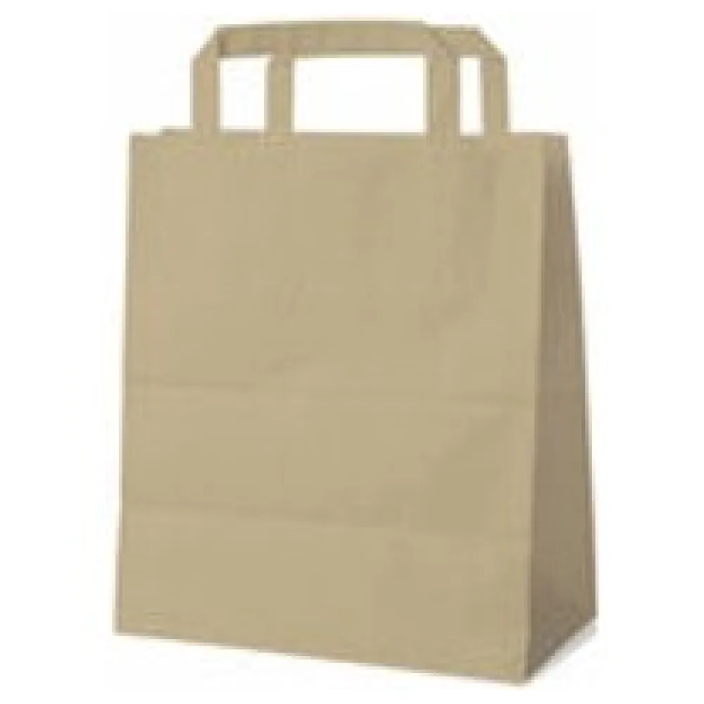 Papiertragetaschen 22 x 18 x 8 cm mit EAN-Code braun, 250 Stk. – Bild 3