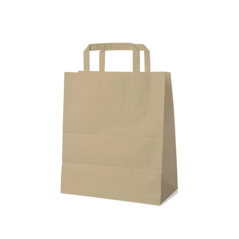 Papiertragetaschen 28 x 22 x 10 cm mit EAN-Code braun, 250 Stk. – Bild 2