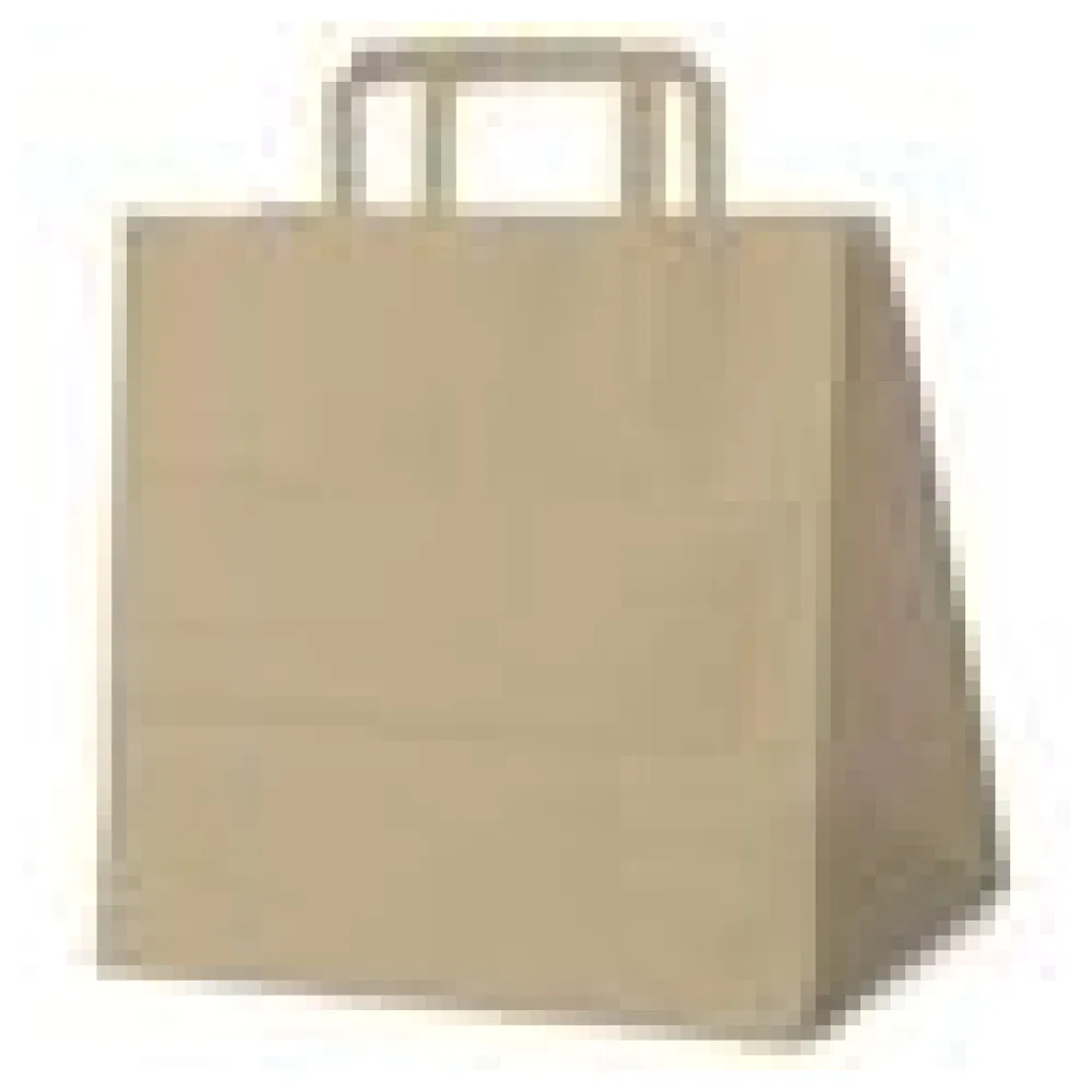 Papiertragetaschen 33 x 32 x 21 cm mit EAN-Code braun, 250 Stk. – Bild 4