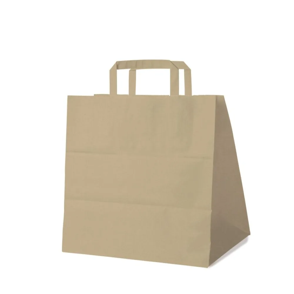 Papiertragetaschen 33 x 32 x 21 cm mit EAN-Code braun, 250 Stk. – Bild 2