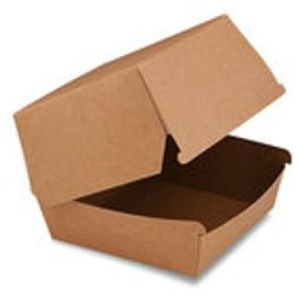 BIONATURE Hamburgerboxen kraft braun Fettbarriere Recycling 11x11x9cm, 50 Stk. – Bild 3