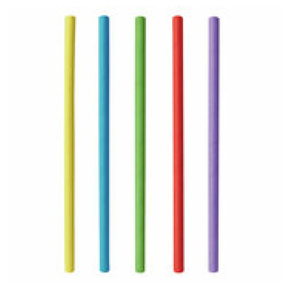 Papiertrinkhalme Shake-Halme Kaltgetränke 25 cm O 8 mm farbig sortiert, 100 Stk.