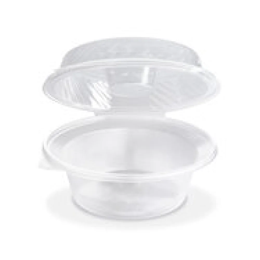 Salatschalen klar mit Dipfach im Domdeckel 2100ml, PP, 25 Stk.