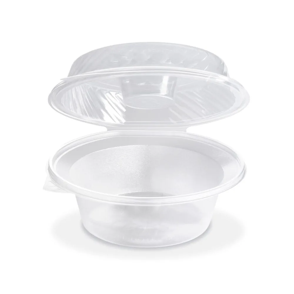 Salatschalen klar mit Dipfach im Domdeckel 2100ml, PP, 25 Stk. – Bild 2