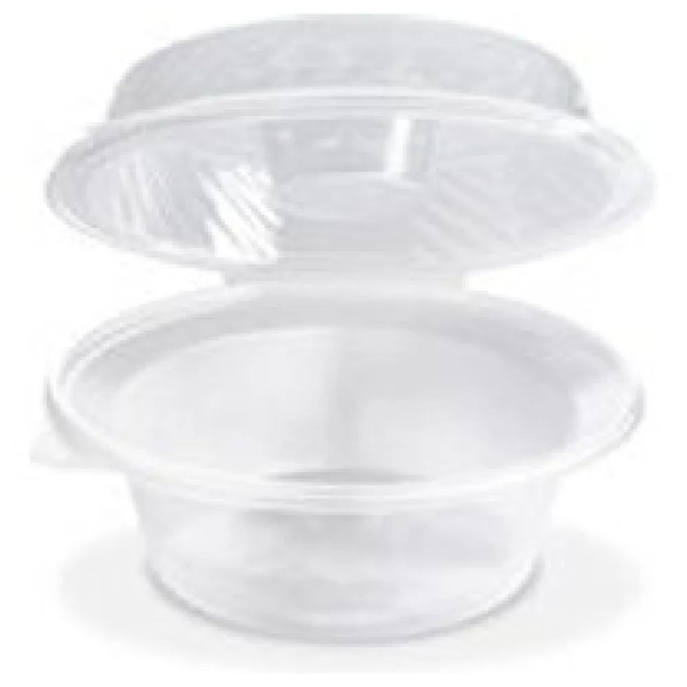 Salatschalen klar mit Dipfach im Domdeckel 2100ml, PP, 25 Stk. – Bild 3