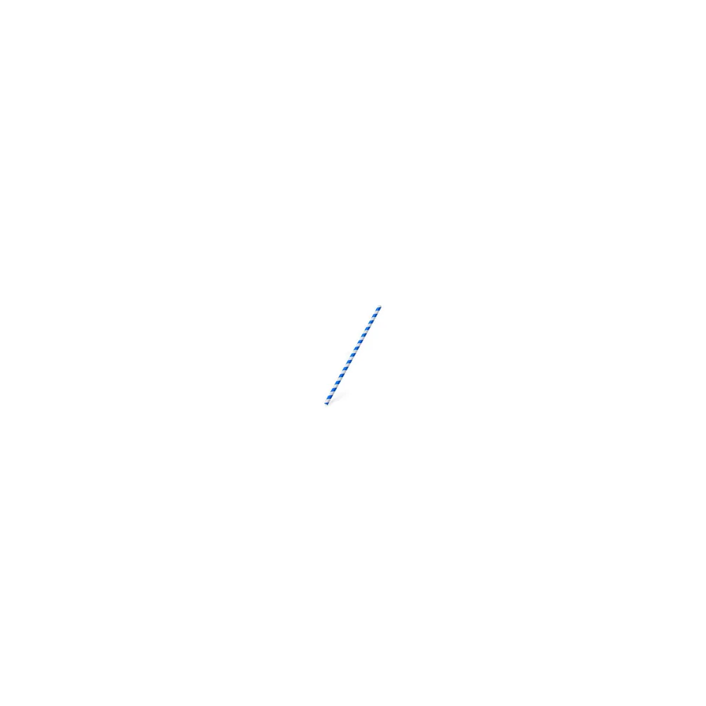 Papiertrinkhalme JUMBO blau gestreift 250 mm O 8 mm, 100 Stk.