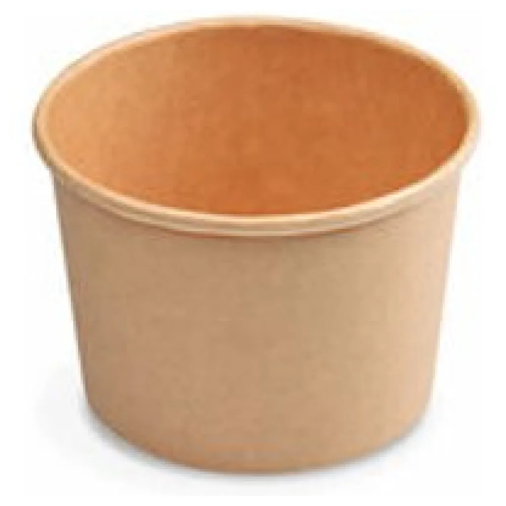 Papierbecher Feinkostbecher Eisbecher rund braun 500 ml O 11,5 cm, 50 Stk. – Bild 3