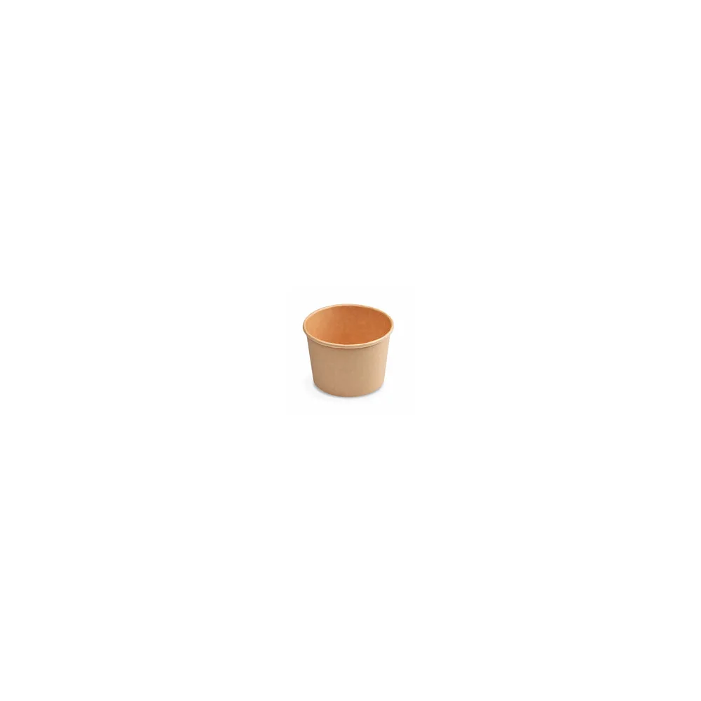 Papierbecher Feinkostbecher Eisbecher rund braun 500 ml O 11,5 cm, 50 Stk.