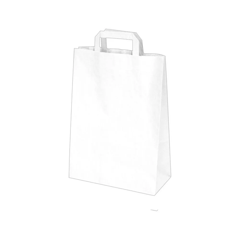 Papiertragetaschen 28 x 22 x 10 cm mit EAN-Code weiss, 250 Stk. – Bild 2