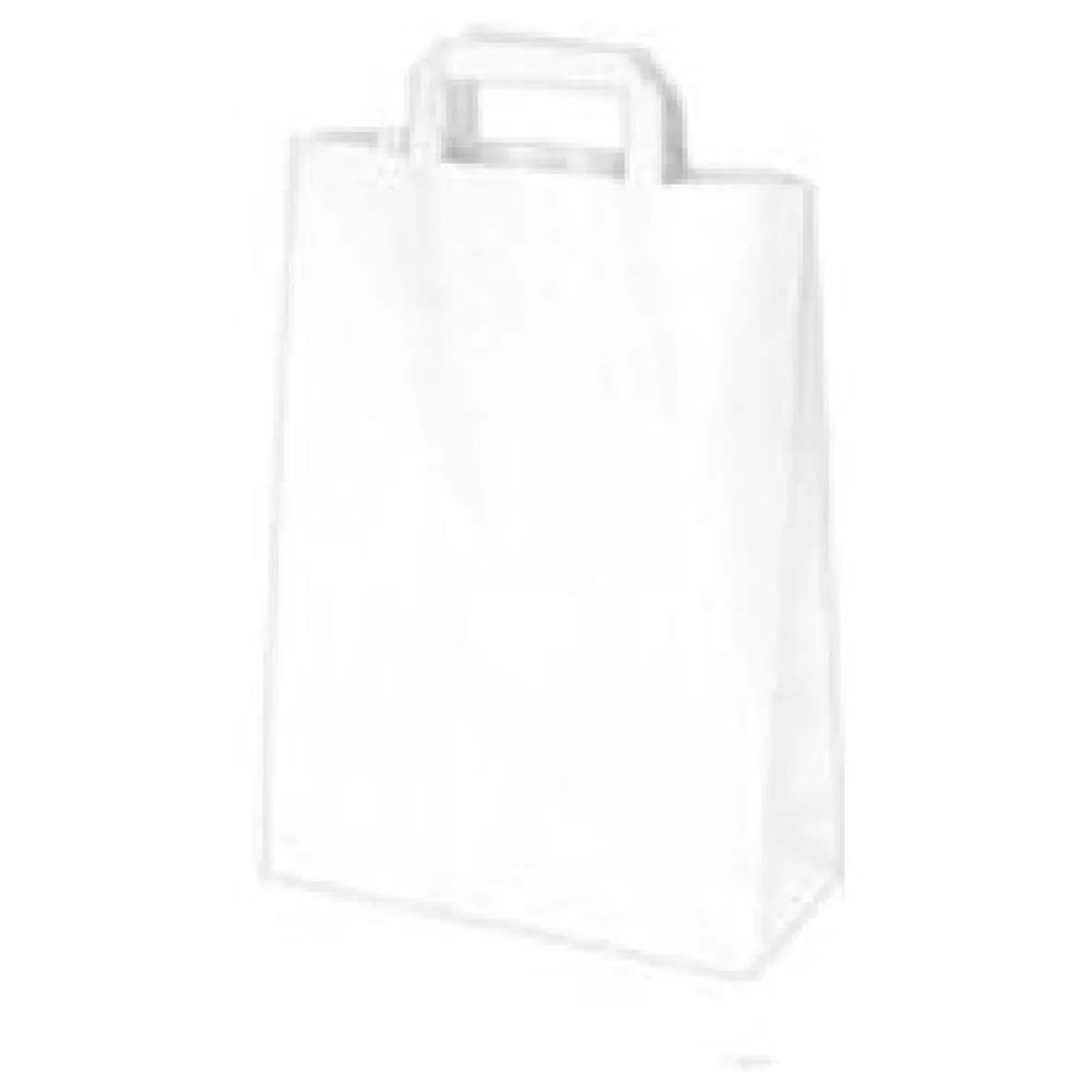 Papiertragetaschen 28 x 22 x 10 cm mit EAN-Code weiss, 250 Stk. – Bild 3