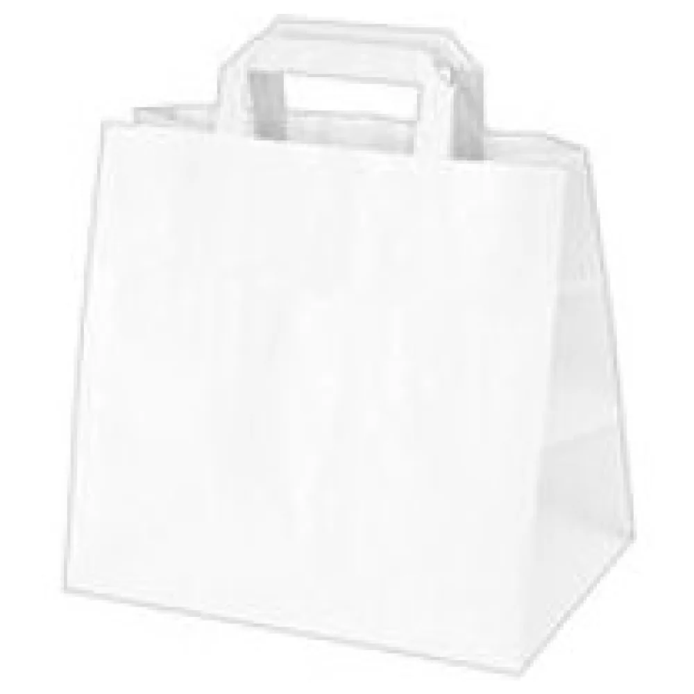 Papiertragetaschen 25 x 26 x 17 cm mit EAN-Code weiß, 250 Stk. – Bild 3