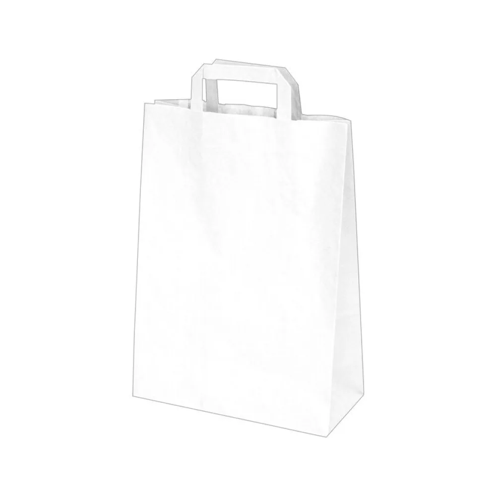 Papiertragetaschen 32 x 26 x 14 cm mit EAN-Code weiß, 250 Stk. – Bild 2