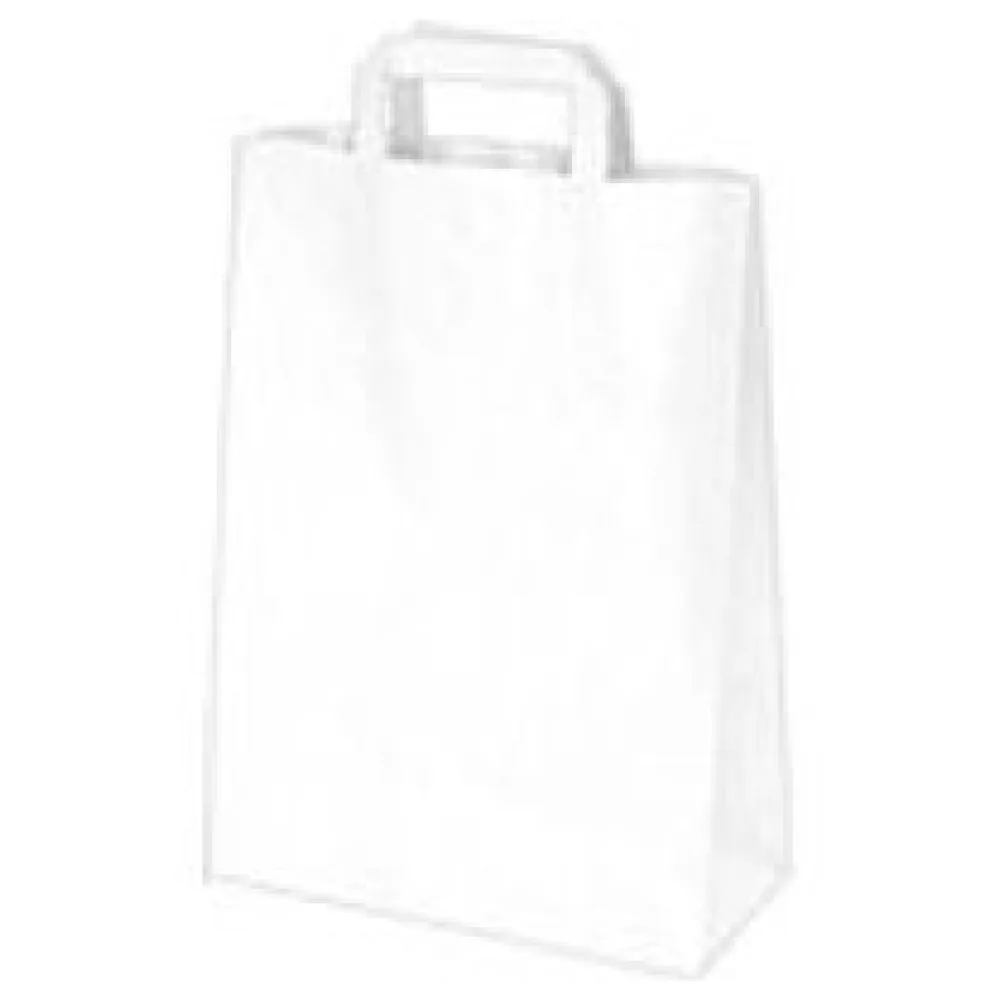 Papiertragetaschen 32 x 26 x 14 cm mit EAN-Code weiß, 250 Stk. – Bild 3